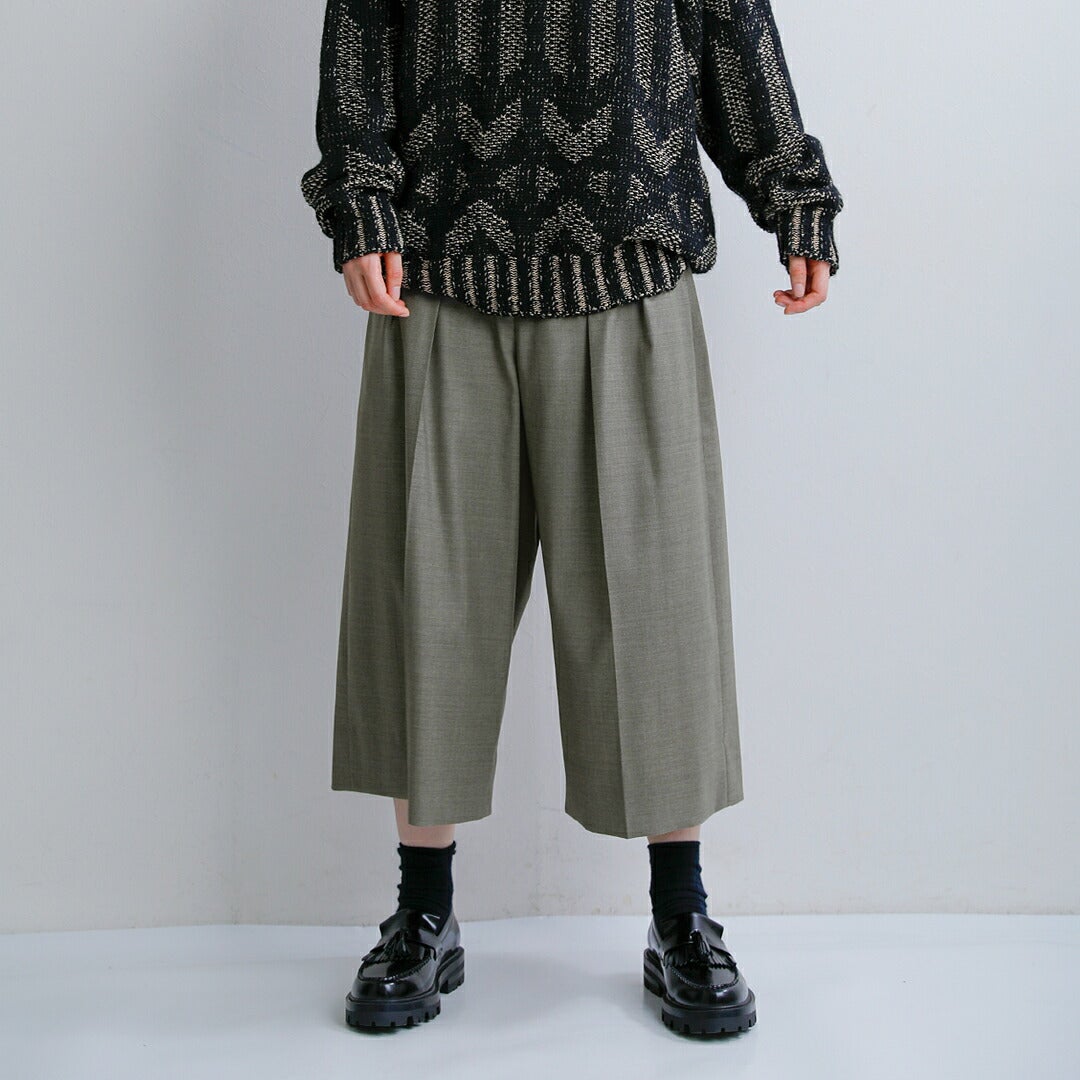 LOEFF ロエフ ウールポプリン ガウチョパンツ 8814-2-000027