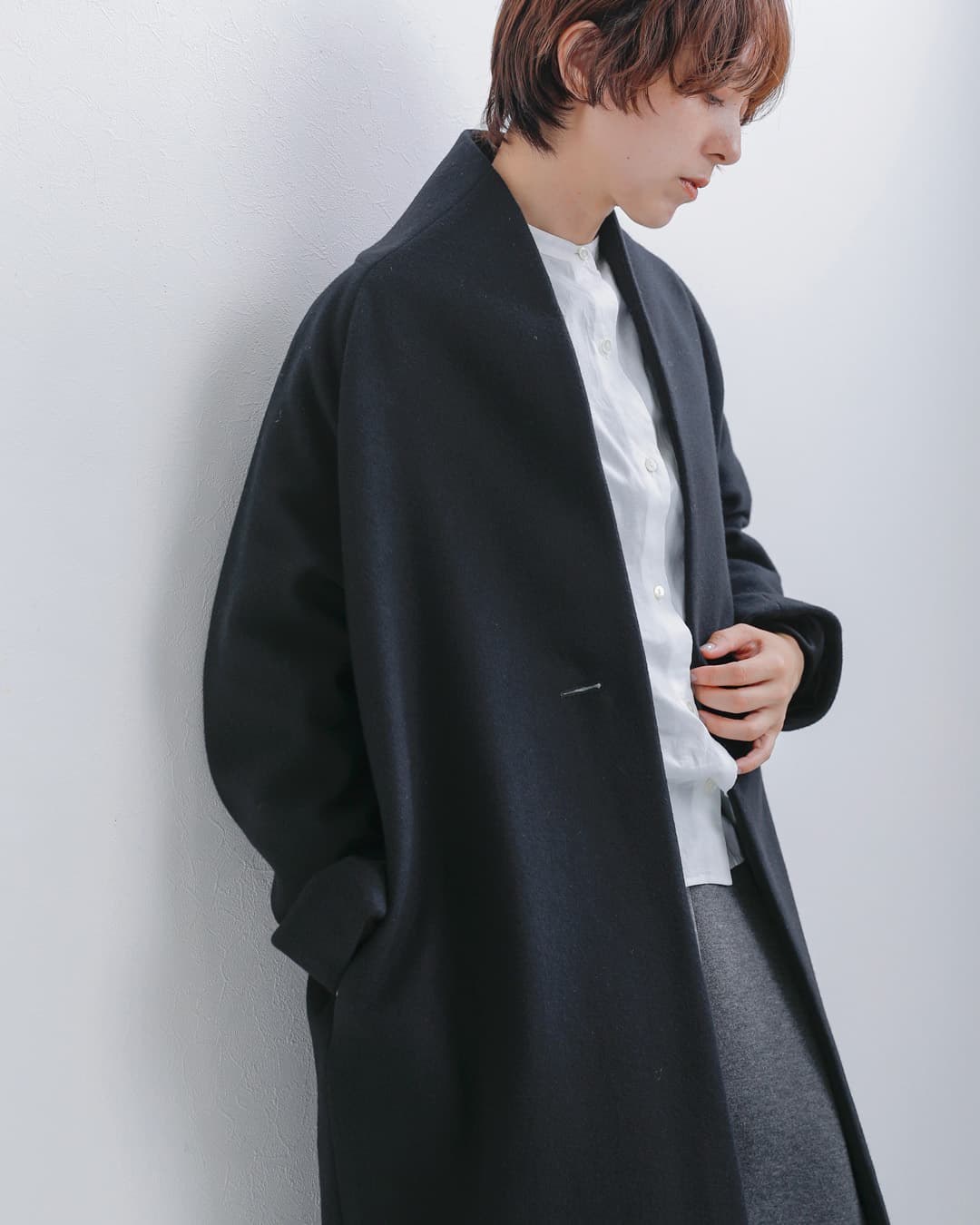 【Hiro(そうじが大スキ)】WACKO MARIA ロングコート 2026aw新作]SI-HIRAI スーヒライ スペシャルメルトン ノーカラー