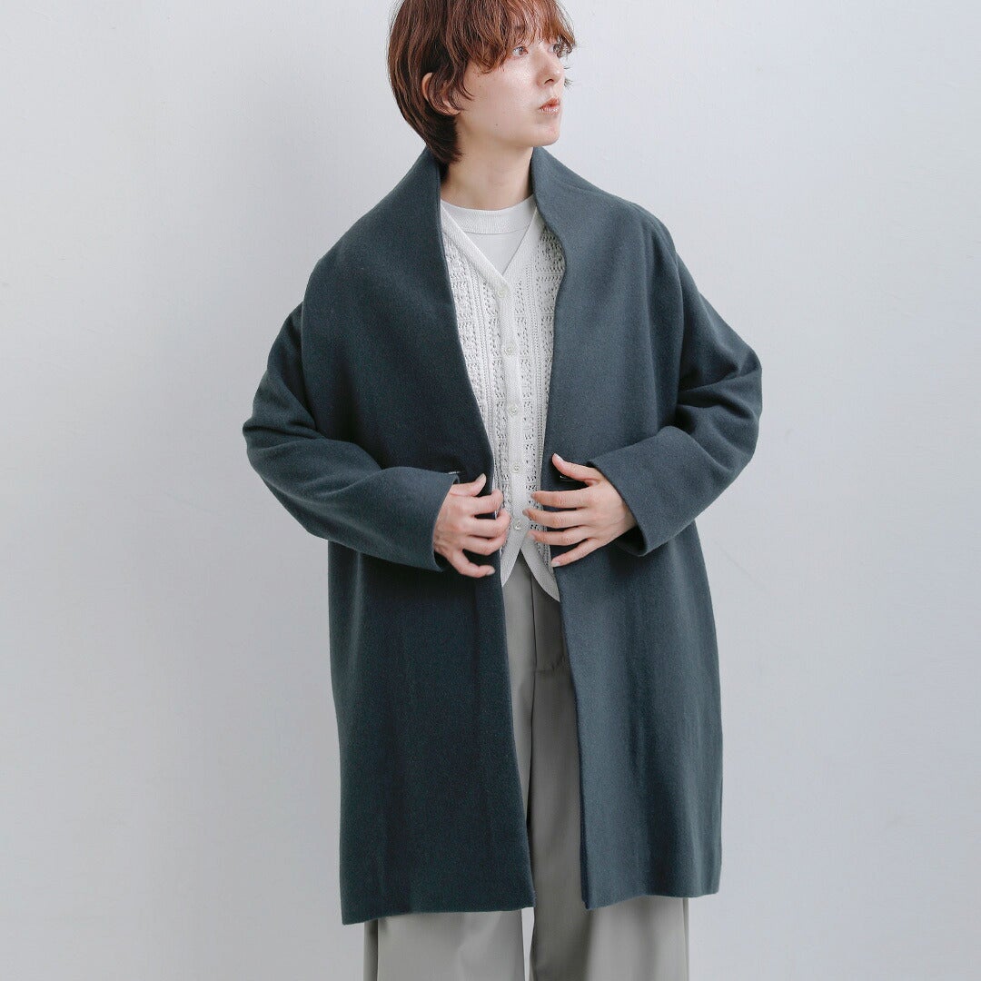 2026aw新作]SI-HIRAI スーヒライ スペシャルメルトン ノーカラーコート