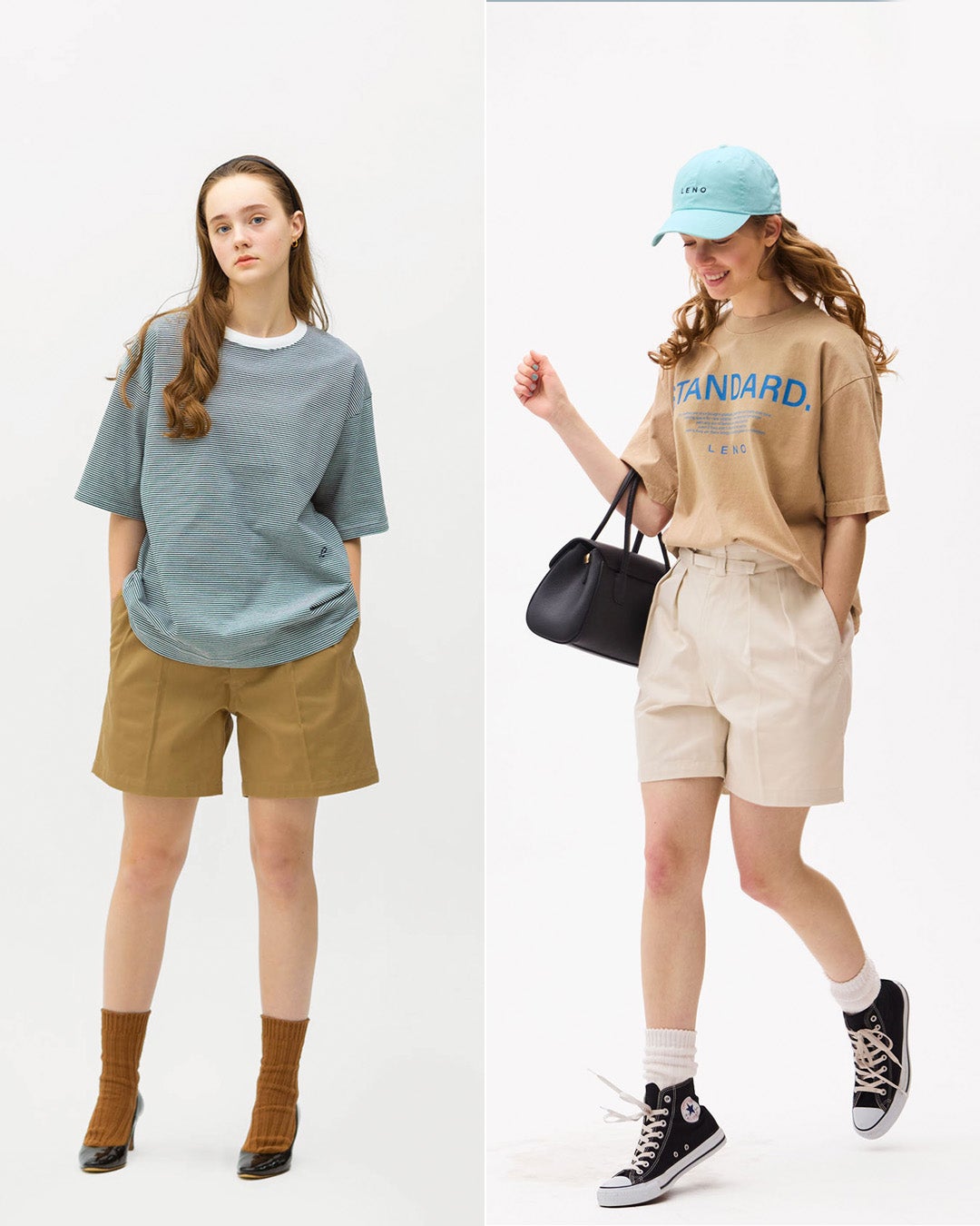 LENO リノ コットンツイル ダブルベルト グルカショートパンツ DOUBLE