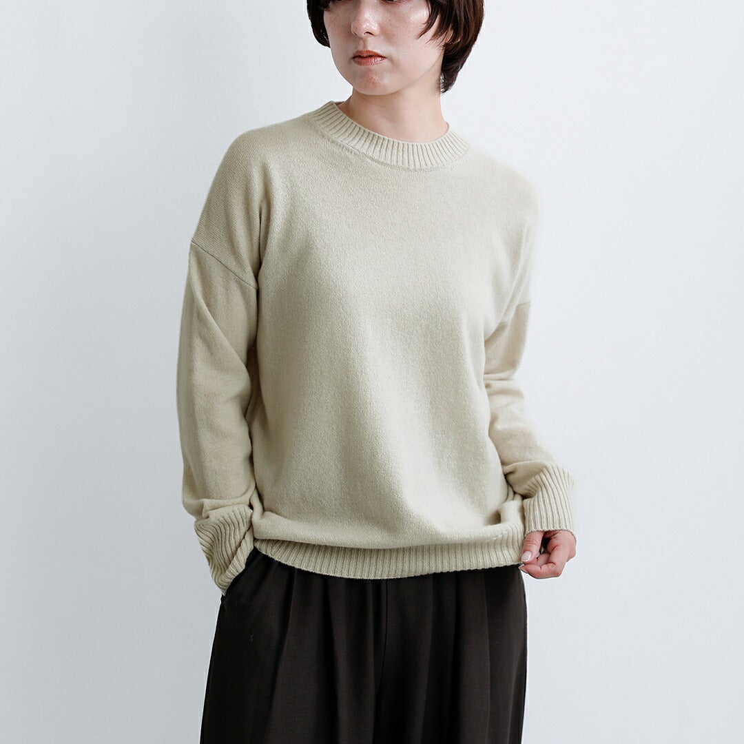 evam eva エヴァムエヴァ ウール クルーネック セーター e263k065