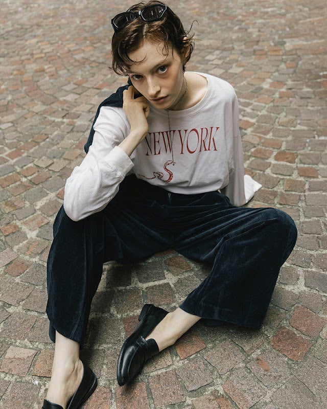 ちあこ　CREDONA パーマネント ロングスリーブ Tシャツ CREDONA クレドナ パーマネント ロングスリーブ プリント Tシャツ