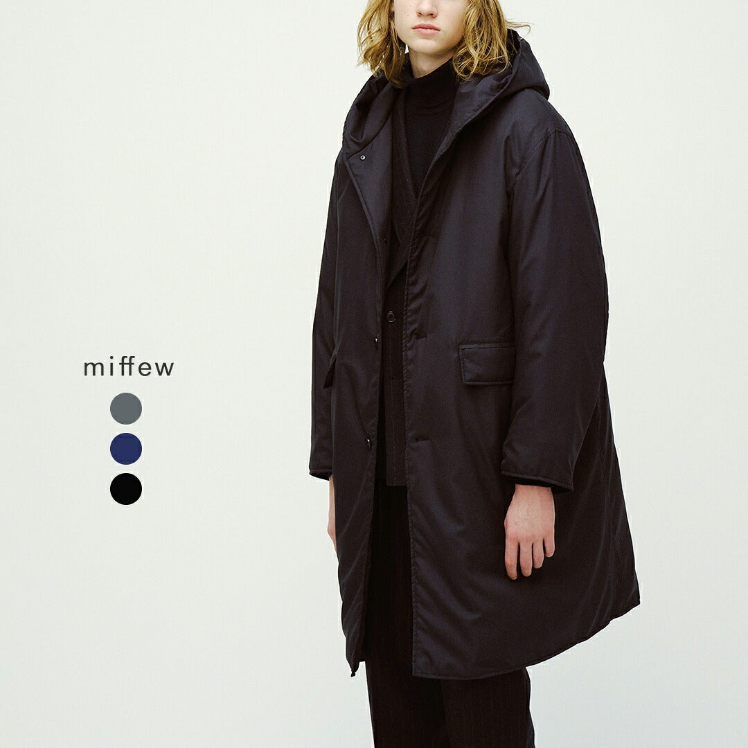 miffew ミフュー フーデッド ロング ダウン コート HOODED LONG DOWN