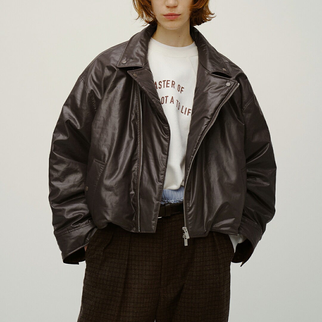 f*i様 nonnative ブラック ダウンジャケット サイズ1 ライダース miffew ミフュー ライダース ダウン ジャケット RIDERS DOWN JACKET