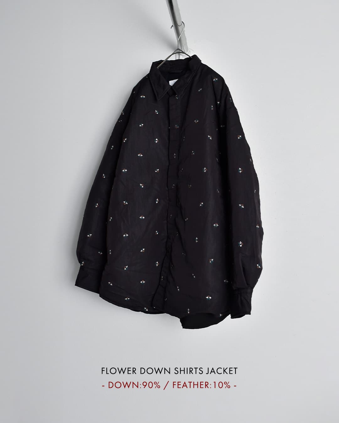 miffew ミフュー フラワー ダウン シャツ ジャケット FLOWER DOWN