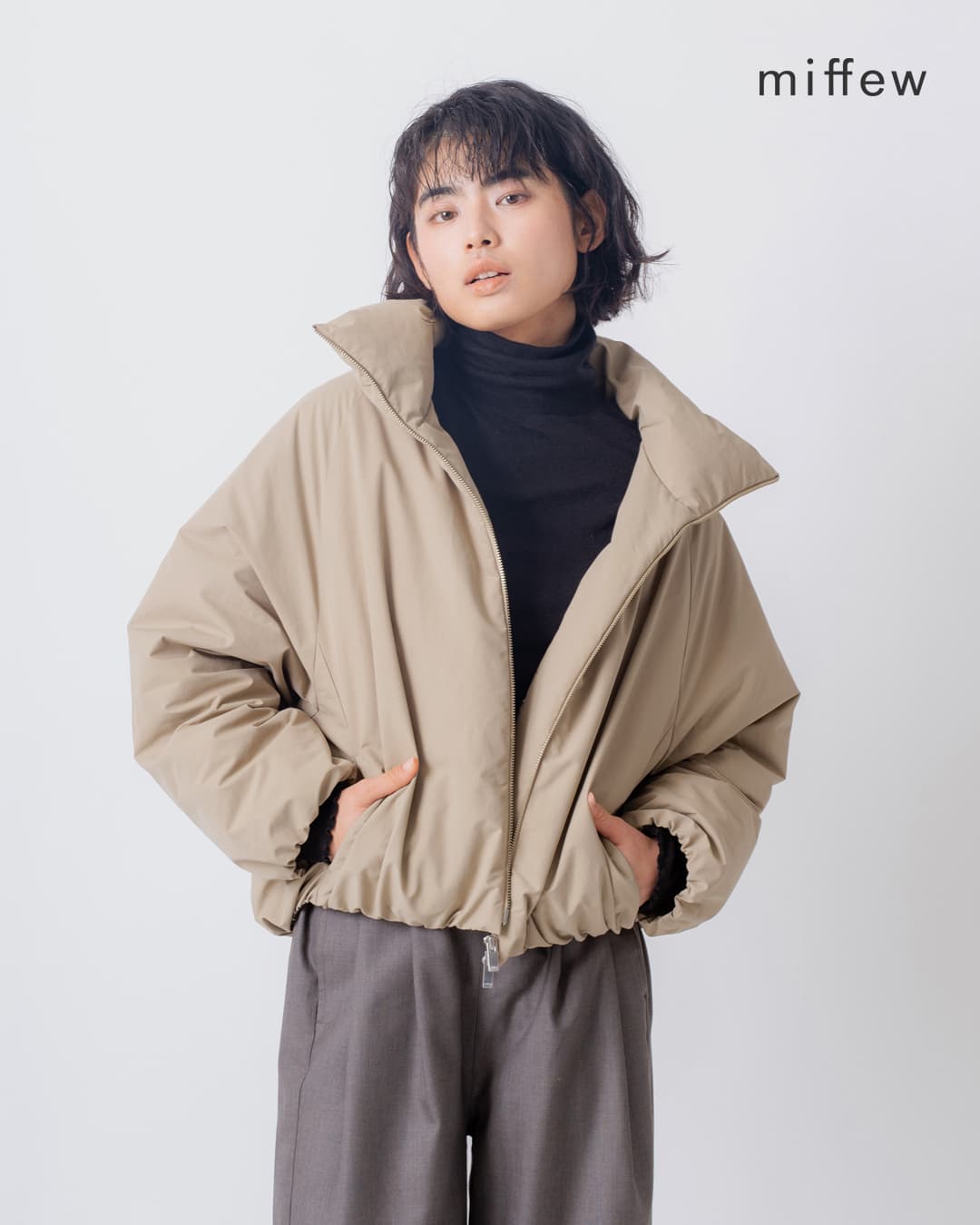 miffew ミフュー スタンドカラー ダウン ジャケット STAND COLLAR DOWN