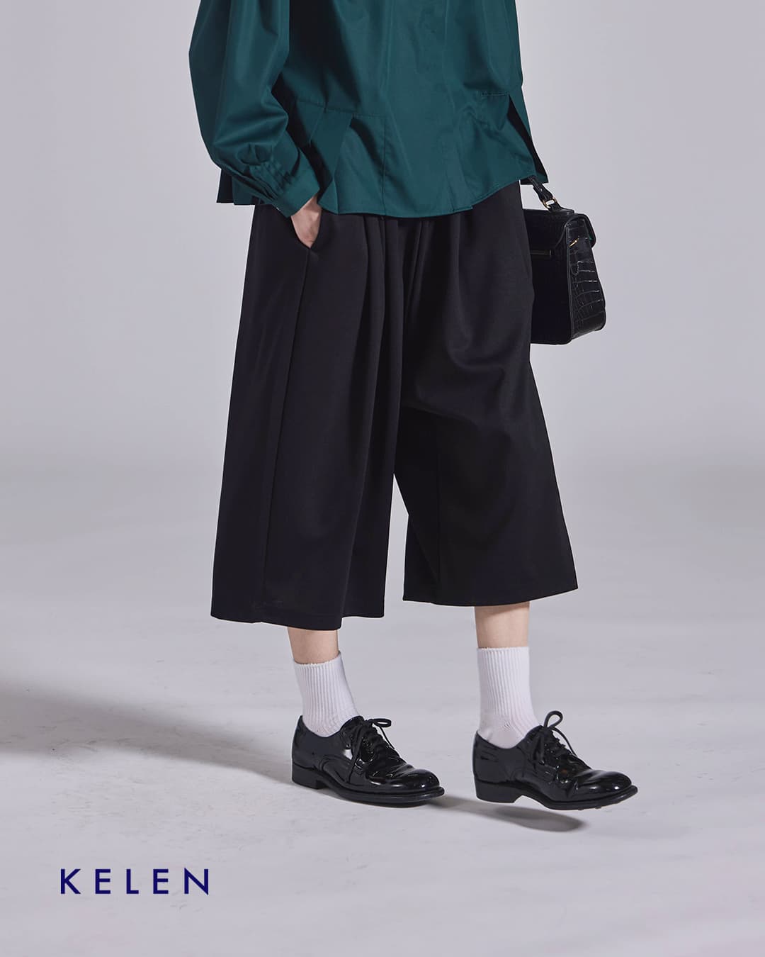 KELEN ケレン コクーンシルエット ポンチ ハーフパンツ TORUS