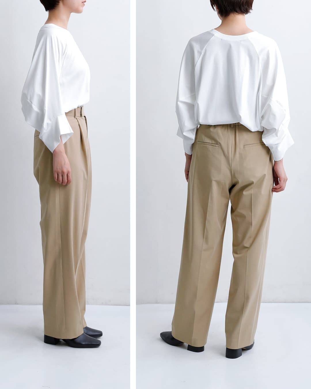DONEEYU ドニーユ センタープレス ストレート パンツ u-2400