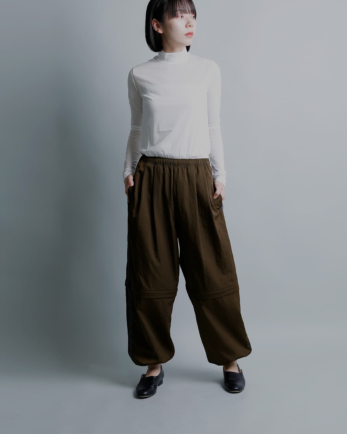 PHEENY フィーニー ナイロン ヴァゼロ コンバーチブル ワイドパンツ