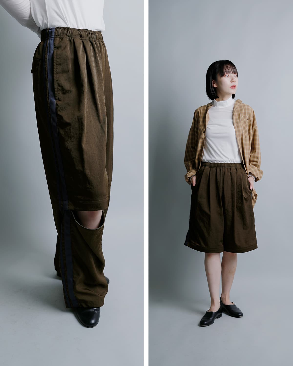 PHEENY フィーニー ナイロン ヴァゼロ コンバーチブル ワイドパンツ