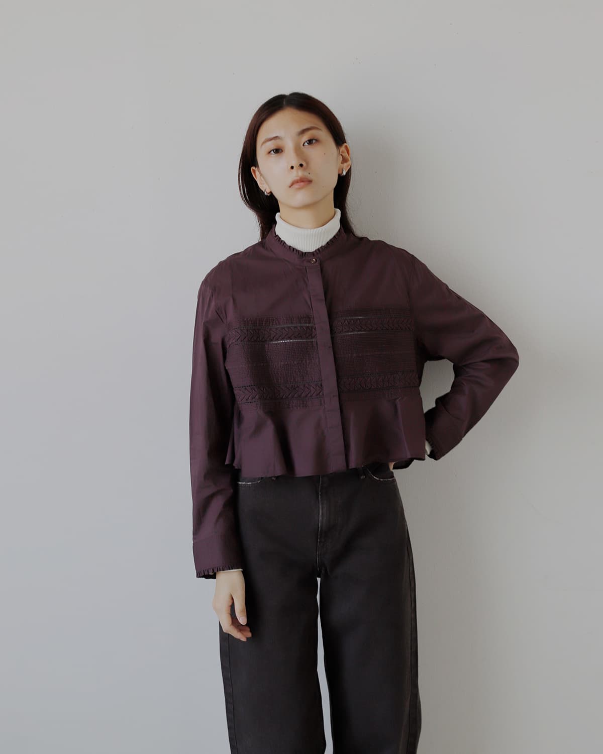 Pheeta フィータ コットン ピンタック シャツ Trinity ph016c-60