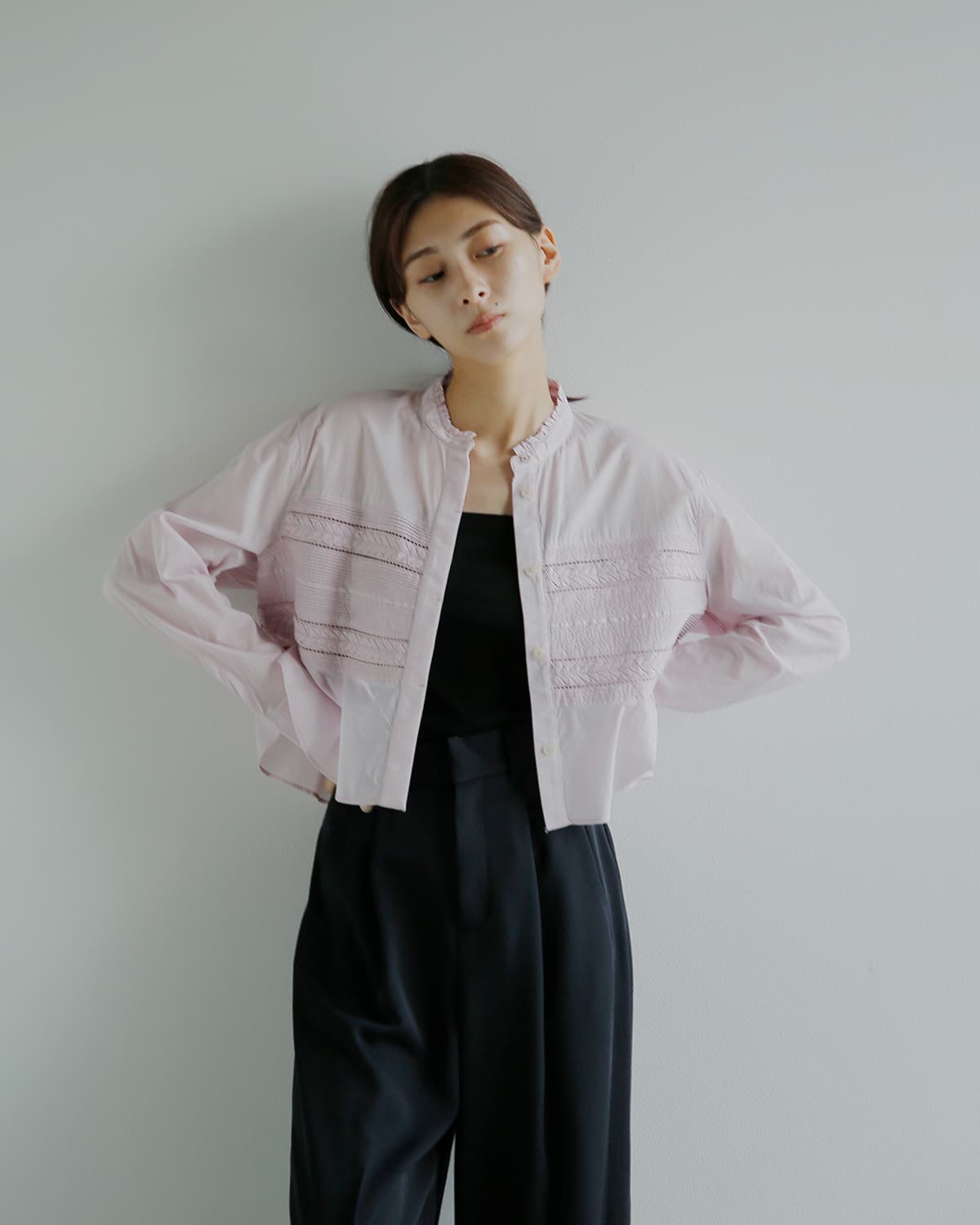 Pheeta フィータ コットン ピンタック シャツ Trinity ph016c-60