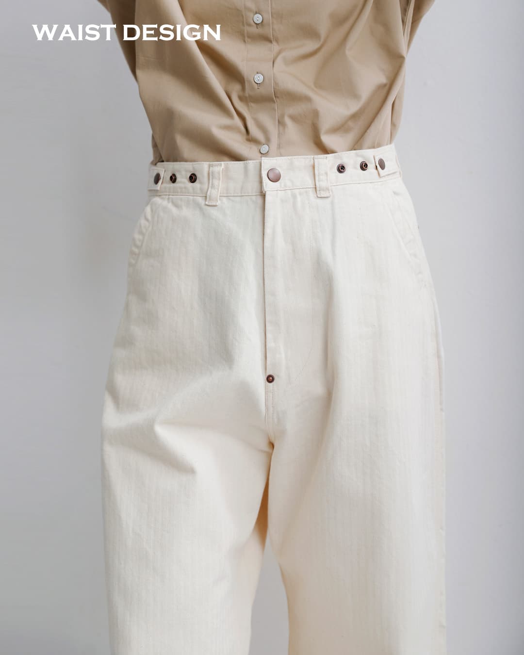 ordinaryfits オーディナリーフィッツ ヘリンボーン ベルパンツ BELL