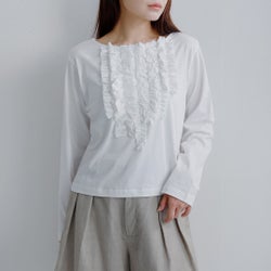 mizuiro ind ミズイロインド コットン フリル プルオーバー Tシャツ 3 