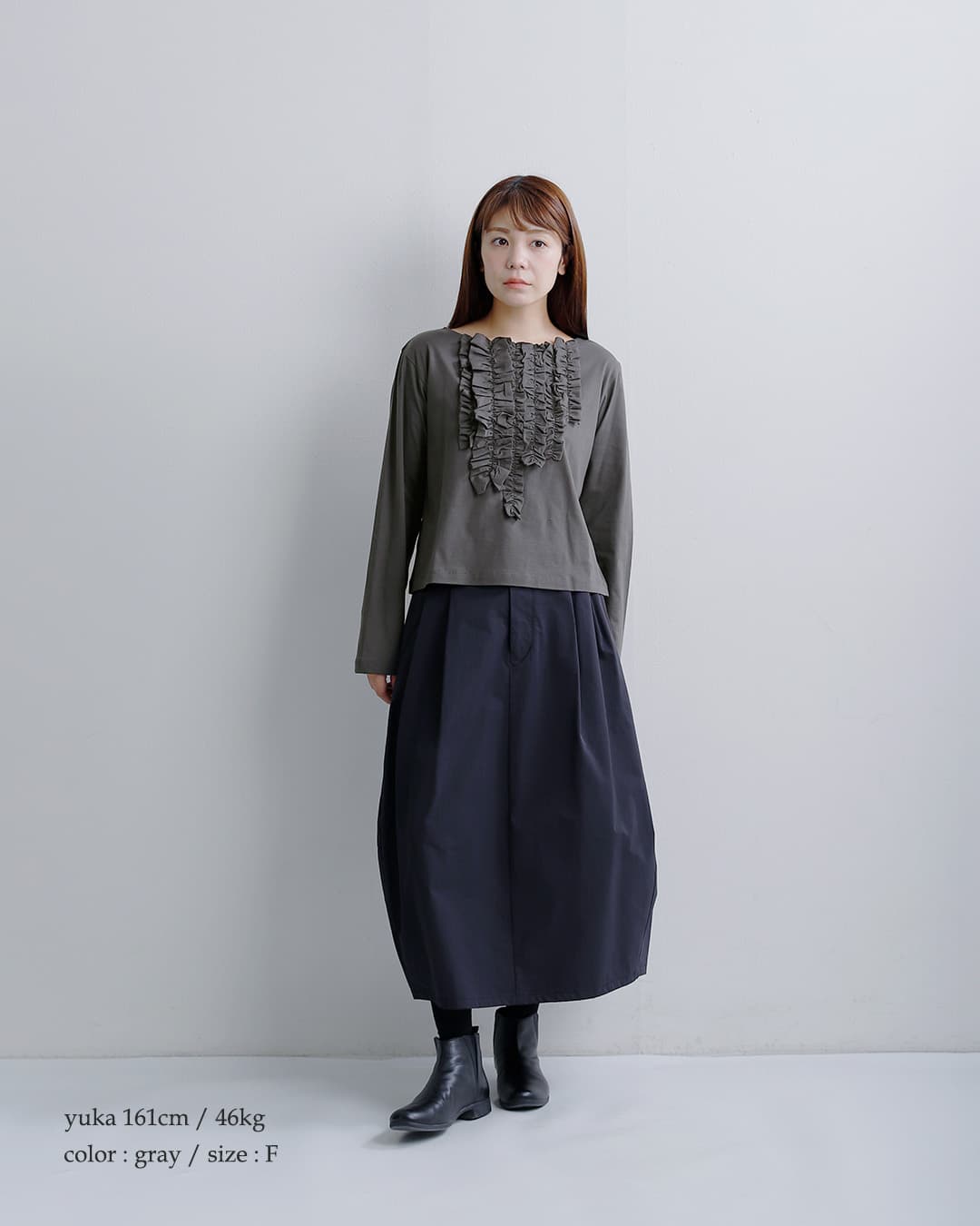mizuiro ind ミズイロインド コットン フリル プルオーバー Tシャツ 3