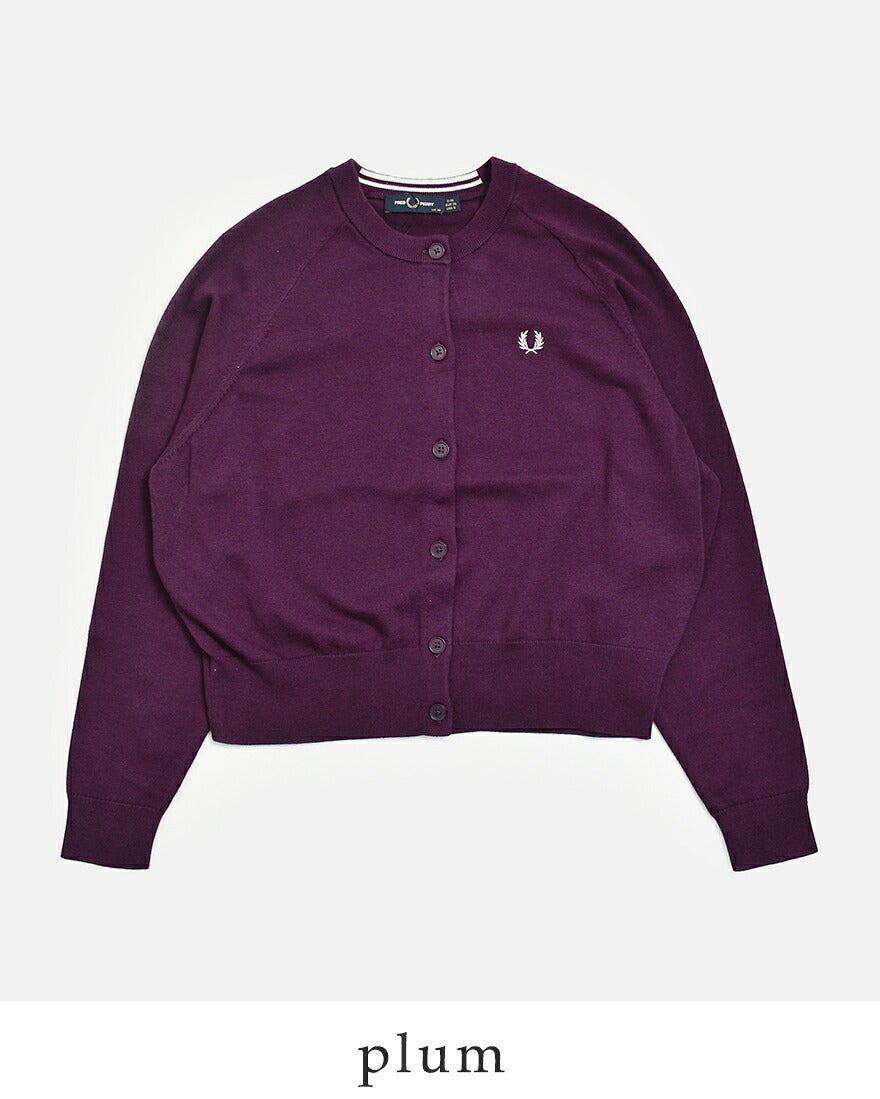 FRED PERRY フレッド ペリー コットン クルーネック カーディガン Crew