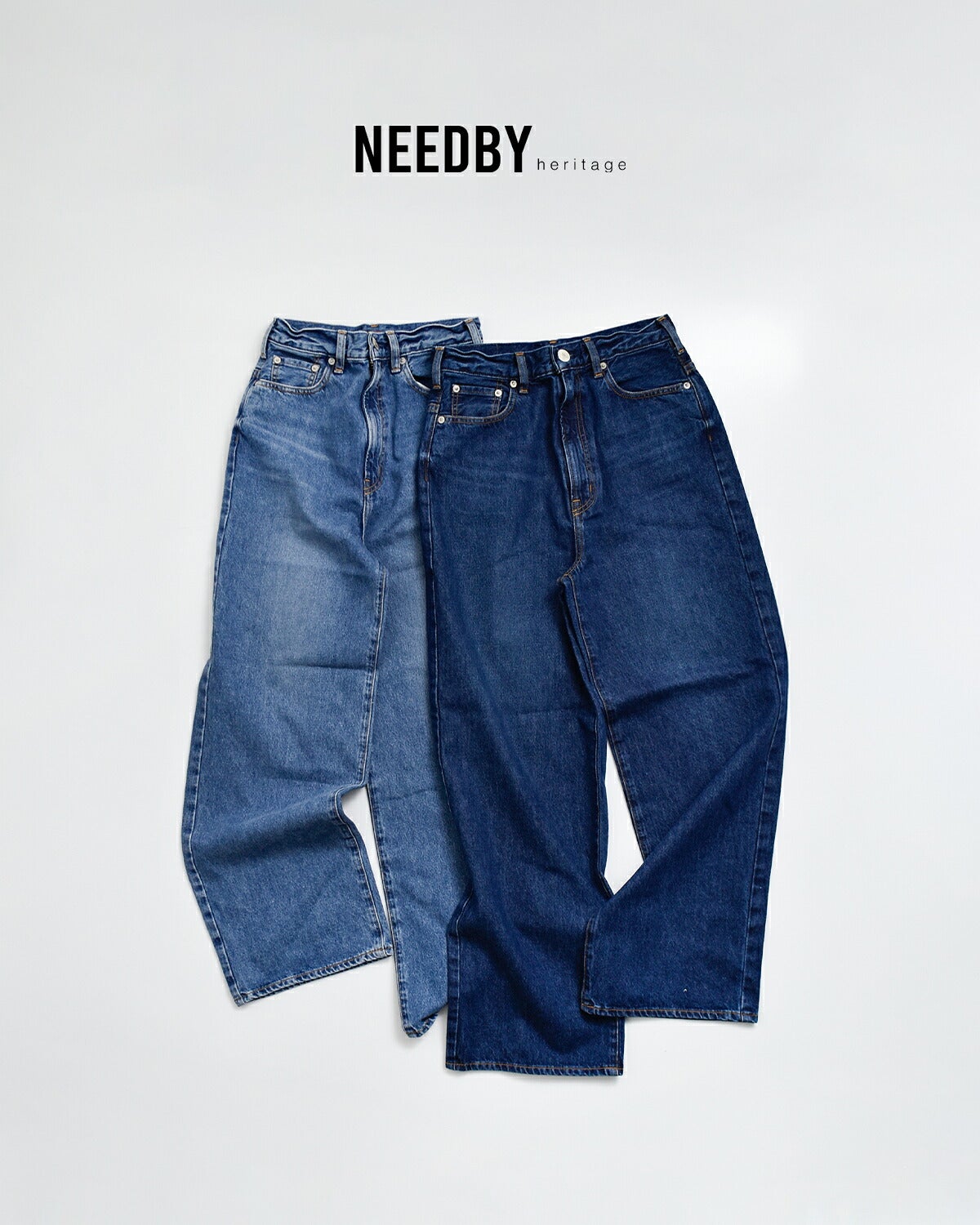 Needby heritage ニードバイヘリテージ ワイドストレート デニムパンツ
