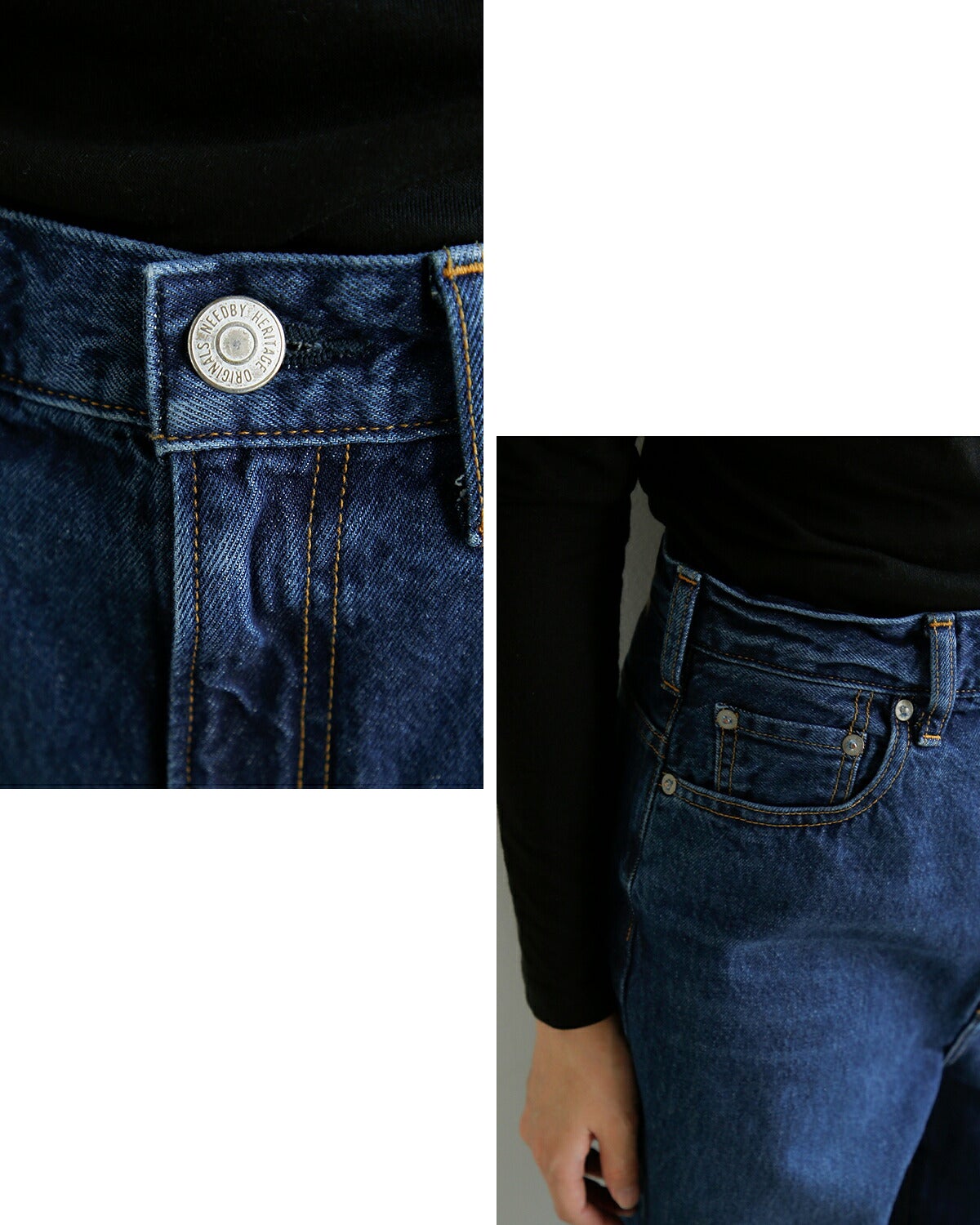 Needby heritage ニードバイヘリテージ ワイドストレート デニムパンツ