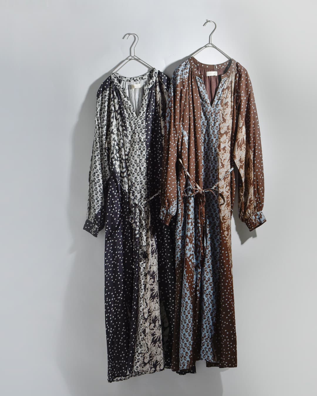 ne Quittez pas ヌキテパ 花柄 パッチワーク ワンピース Cotton Rayon
