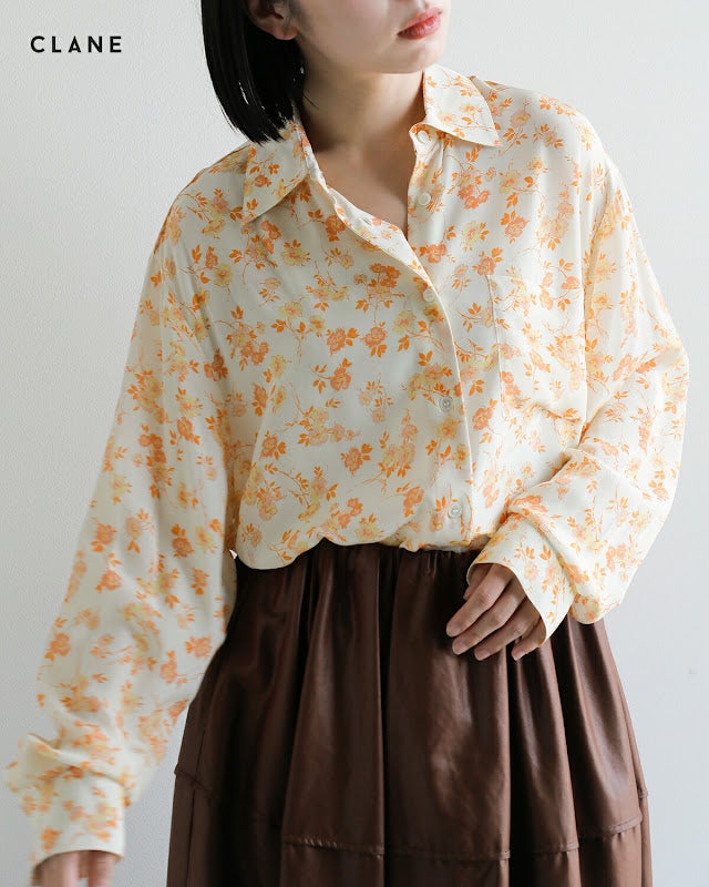 CLANE クラネ マーブル フラワー シャツ 11122-4093 2026aw新作 秋冬