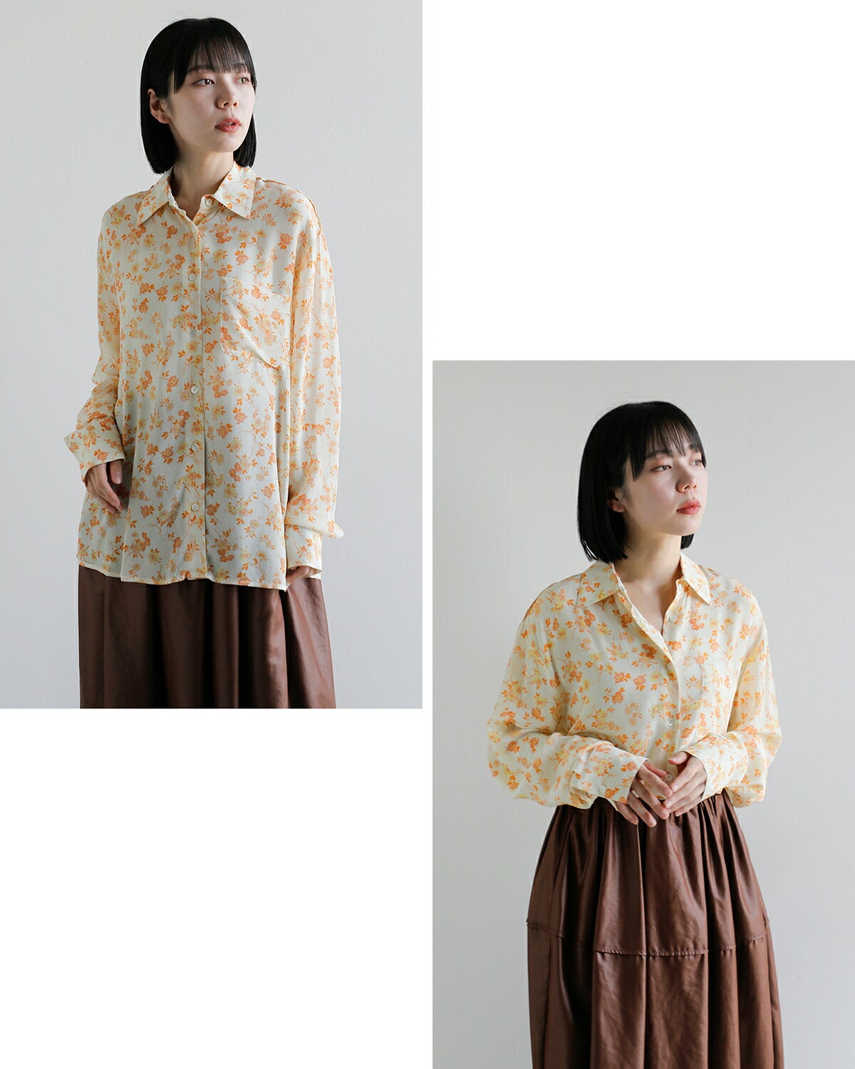 CLANE クラネ マーブル フラワー シャツ 11122-4093 2026aw新作 秋冬
