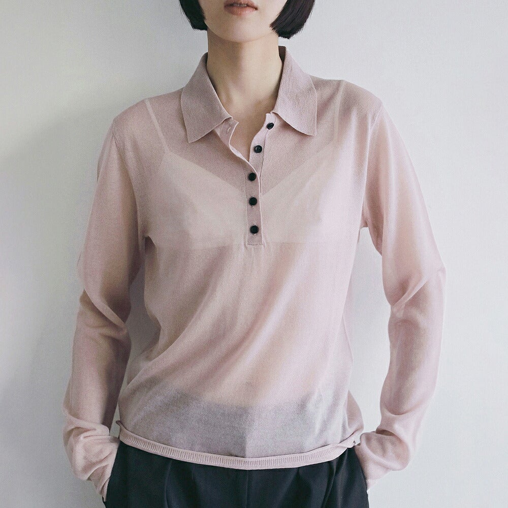 anuke アンヌーク シアー ポロニット Sheer Polo Knit 62620508 2026aw