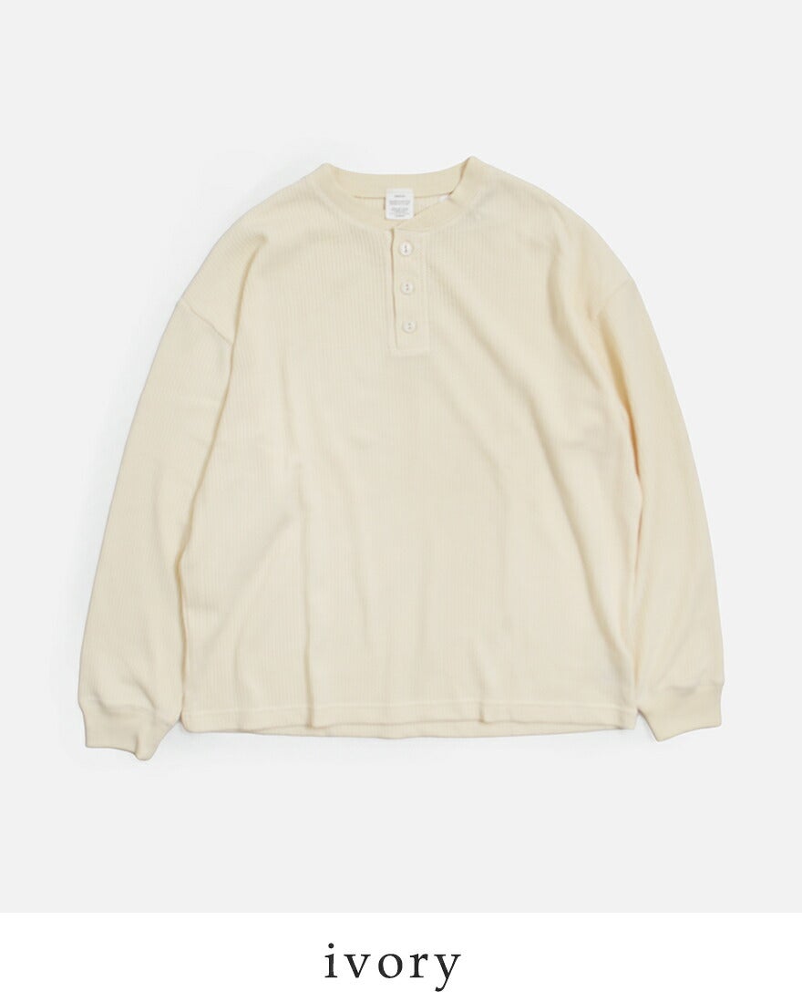 SEABEES シービーズ ワッフル ヘンリーネック 長袖 Tシャツ 2623-sb12