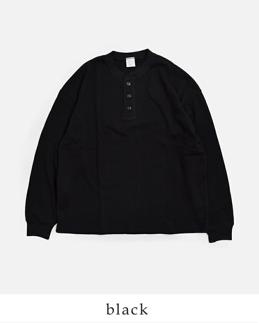 SEABEES シービーズ ワッフル ヘンリーネック 長袖 Tシャツ 2623-sb12