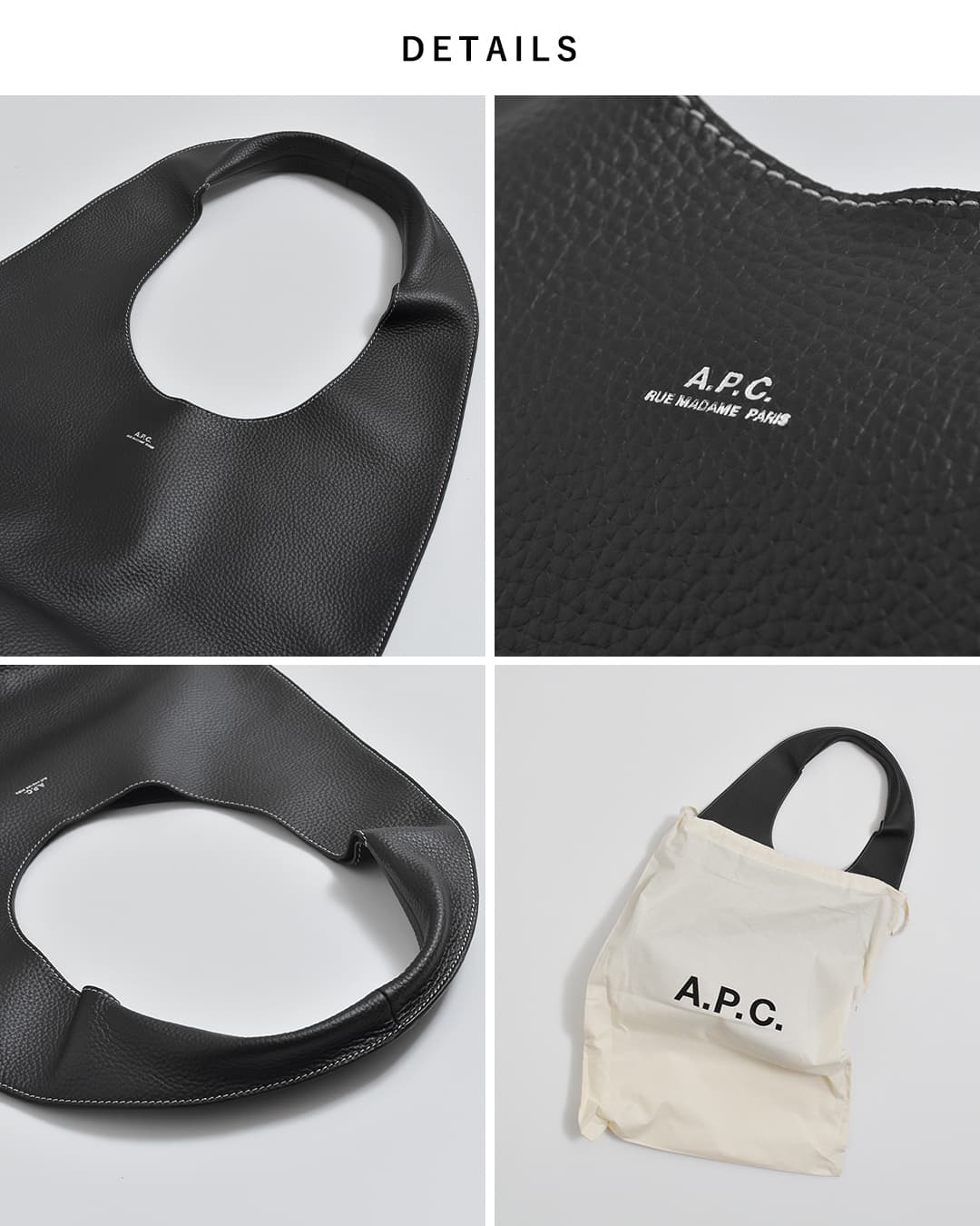 A.P.C. アー ペー セー グレインレザー ショルダーバッグ LE NEIGE