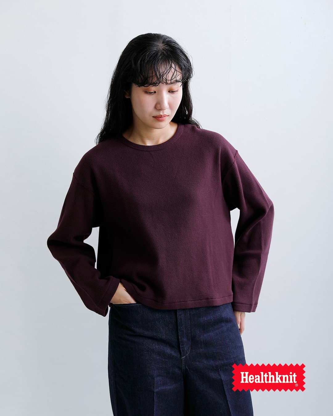 Healthknit ヘルスニット コットン サーマル キングラッセル ハニカム