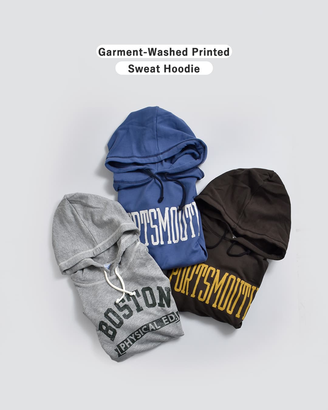 Champion チャンピオン ガーメントウォッシュ プリント スウェット