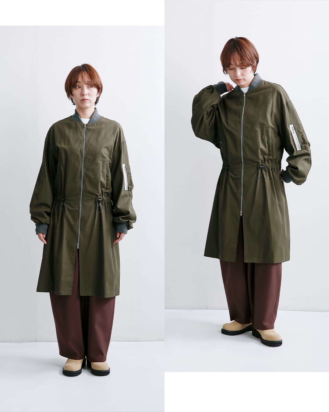 DIGAWEL ディガウェル コットンギャバジン ロングコート Long MA-1