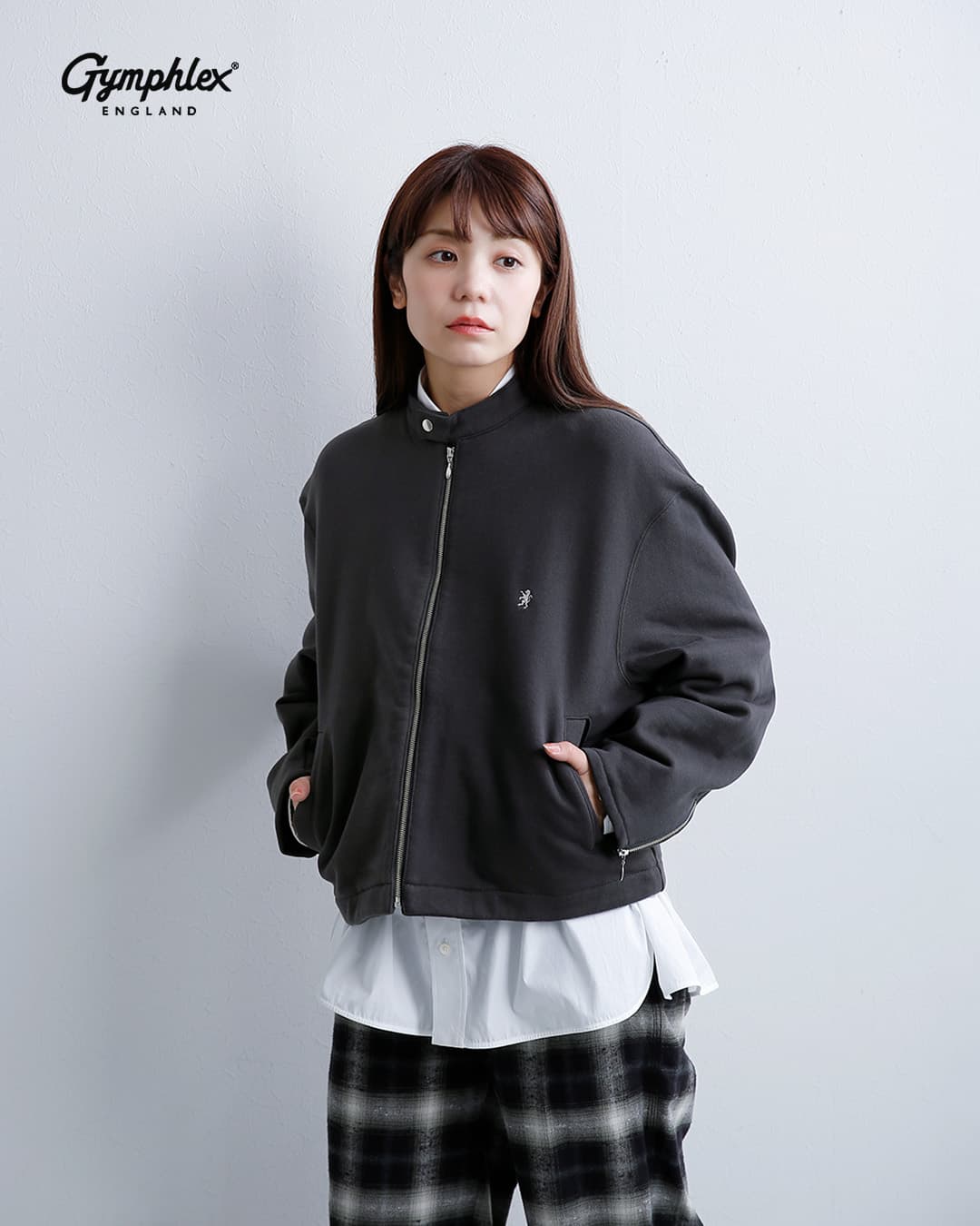 Gymphlex ジムフレックス ヘビー裏毛 シングルライダース ジャケット