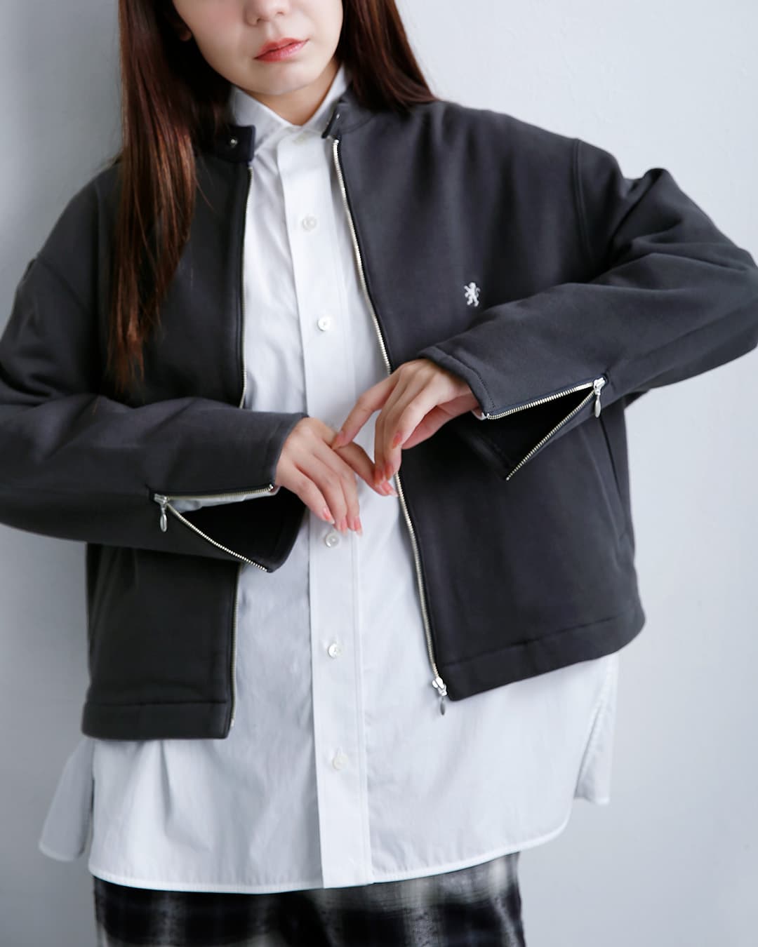 Gymphlex ジムフレックス ヘビー裏毛 シングルライダース ジャケット