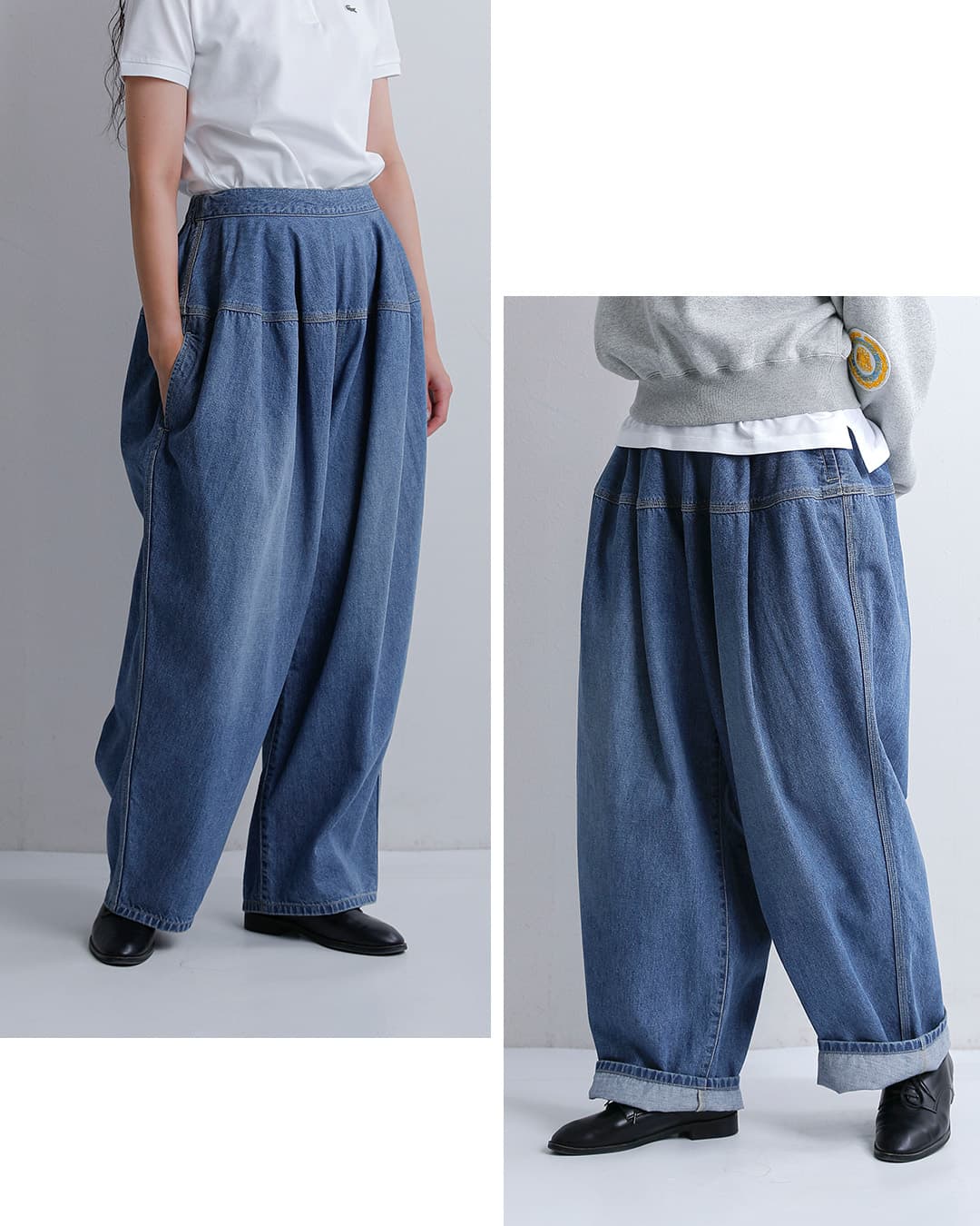Johnbull ジョンブル デニム サーキュラー パンツ jl263p13 レディース
