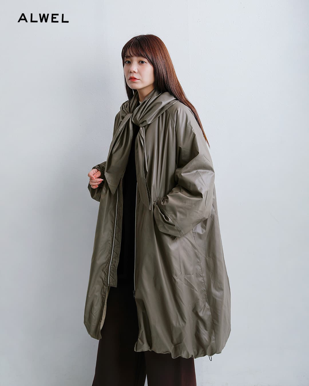 Y’s 2022AW 中綿フーディーコート Thinsulate シンサレート ALWEL オルウェル シンサレート 中綿 スカーフディテール パデッド