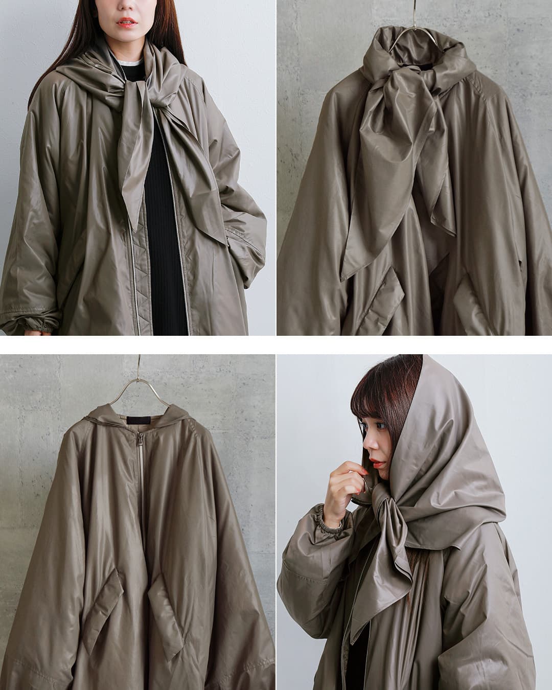 Y’s 2022AW 中綿フーディーコート Thinsulate シンサレート ALWEL オルウェル シンサレート 中綿 スカーフディテール パデッド