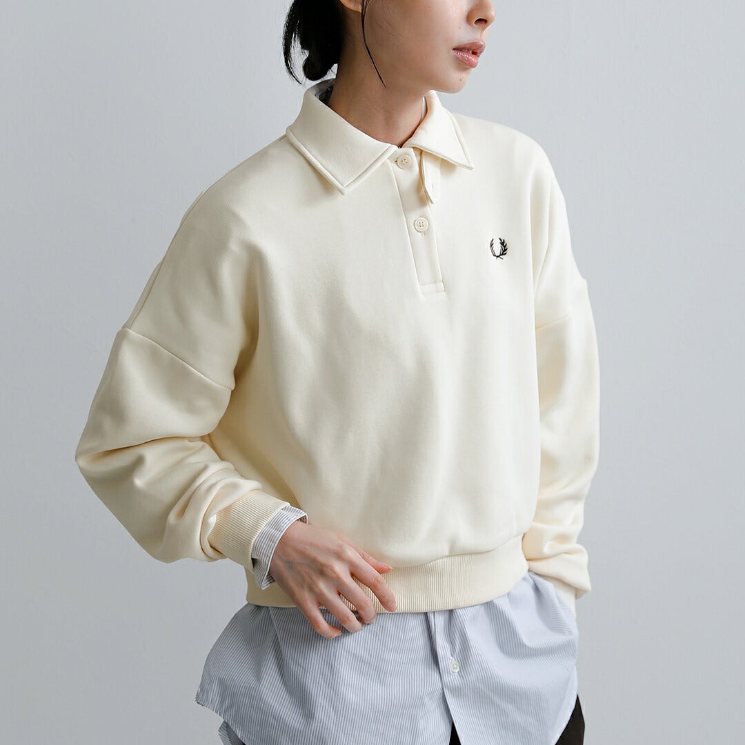 FRED PERRY フレッド ペリー ブラッシュドバック スウェットポロシャツ