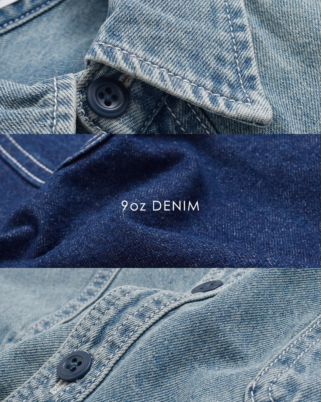 CLOTH ACROSS クロスアクロス コットン 9ozデニム シャツ DENIM SHIRT