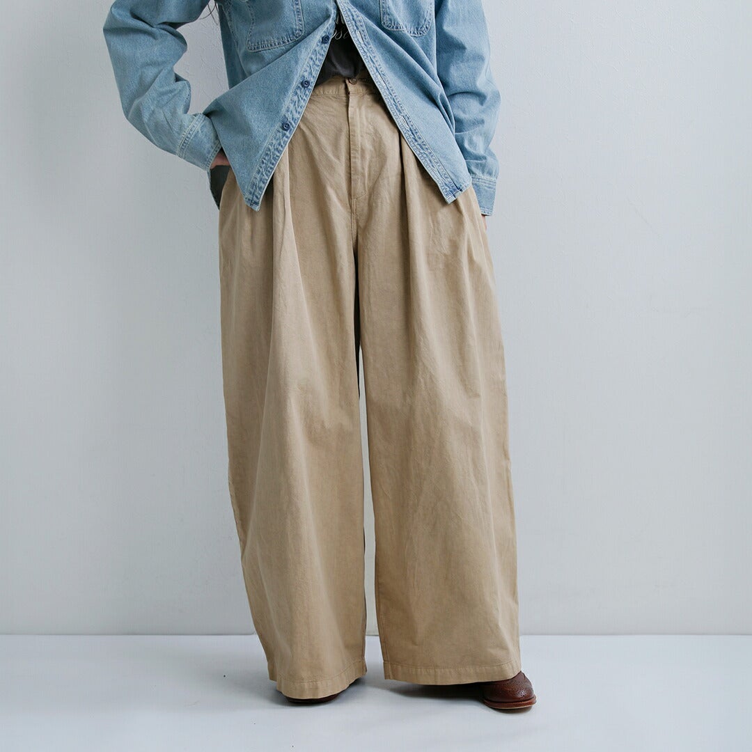 CLOTH ACROSS クロスアクロス コットン ビッグ チノパンツ BIG CHINO