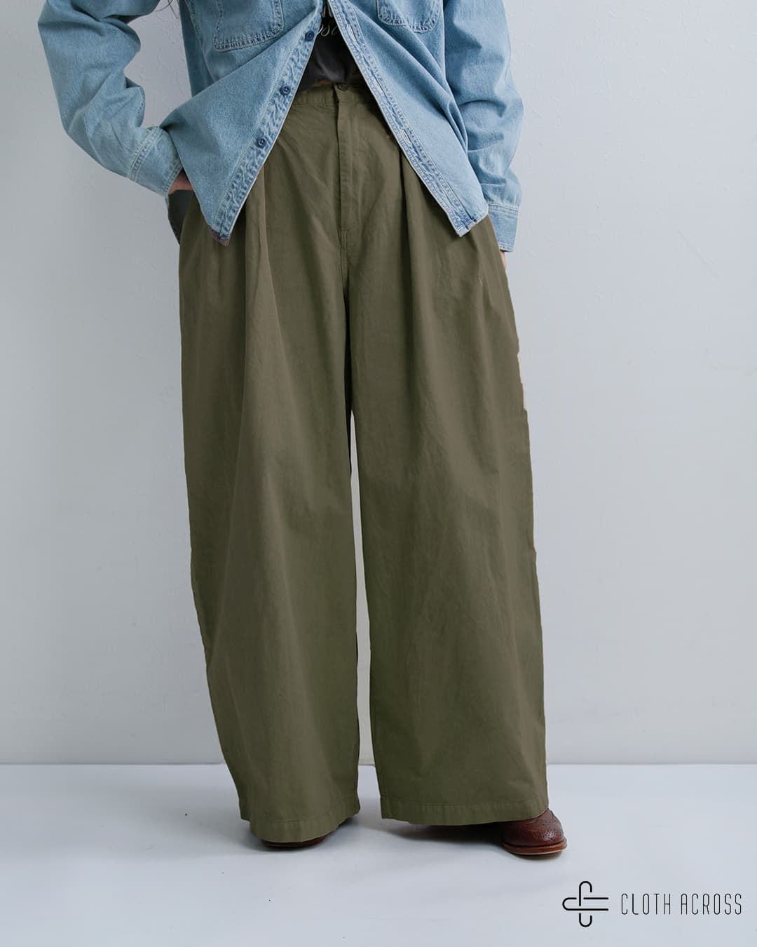 CLOTH ACROSS クロスアクロス コットン ビッグ チノパンツ BIG CHINO