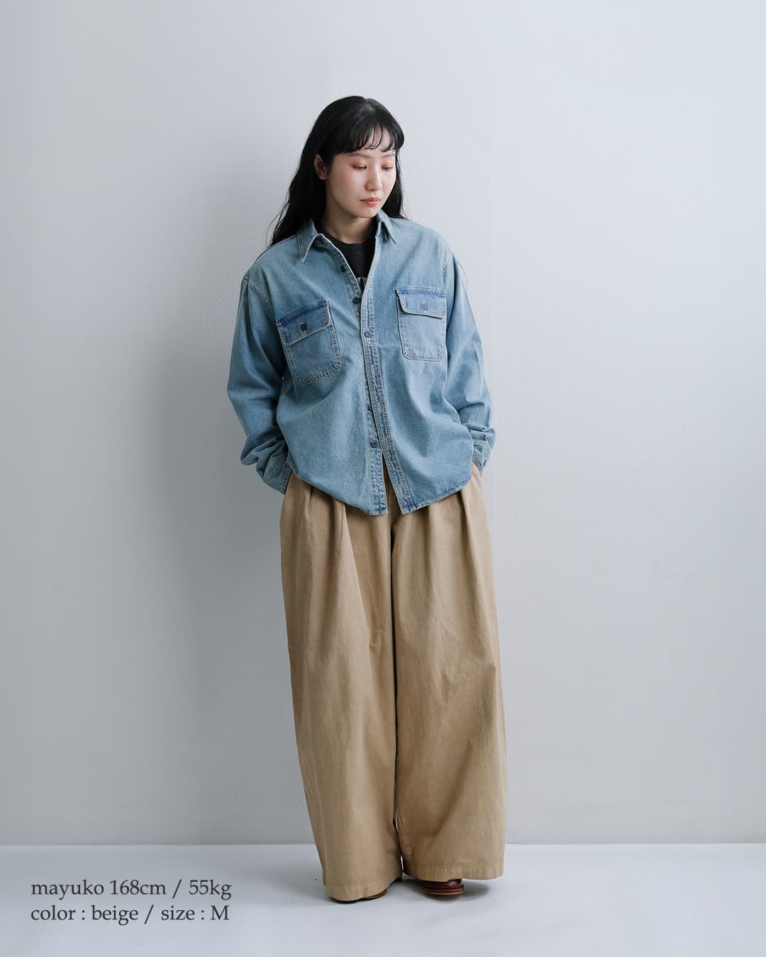 CLOTH ACROSS クロスアクロス コットン ビッグ チノパンツ BIG CHINO