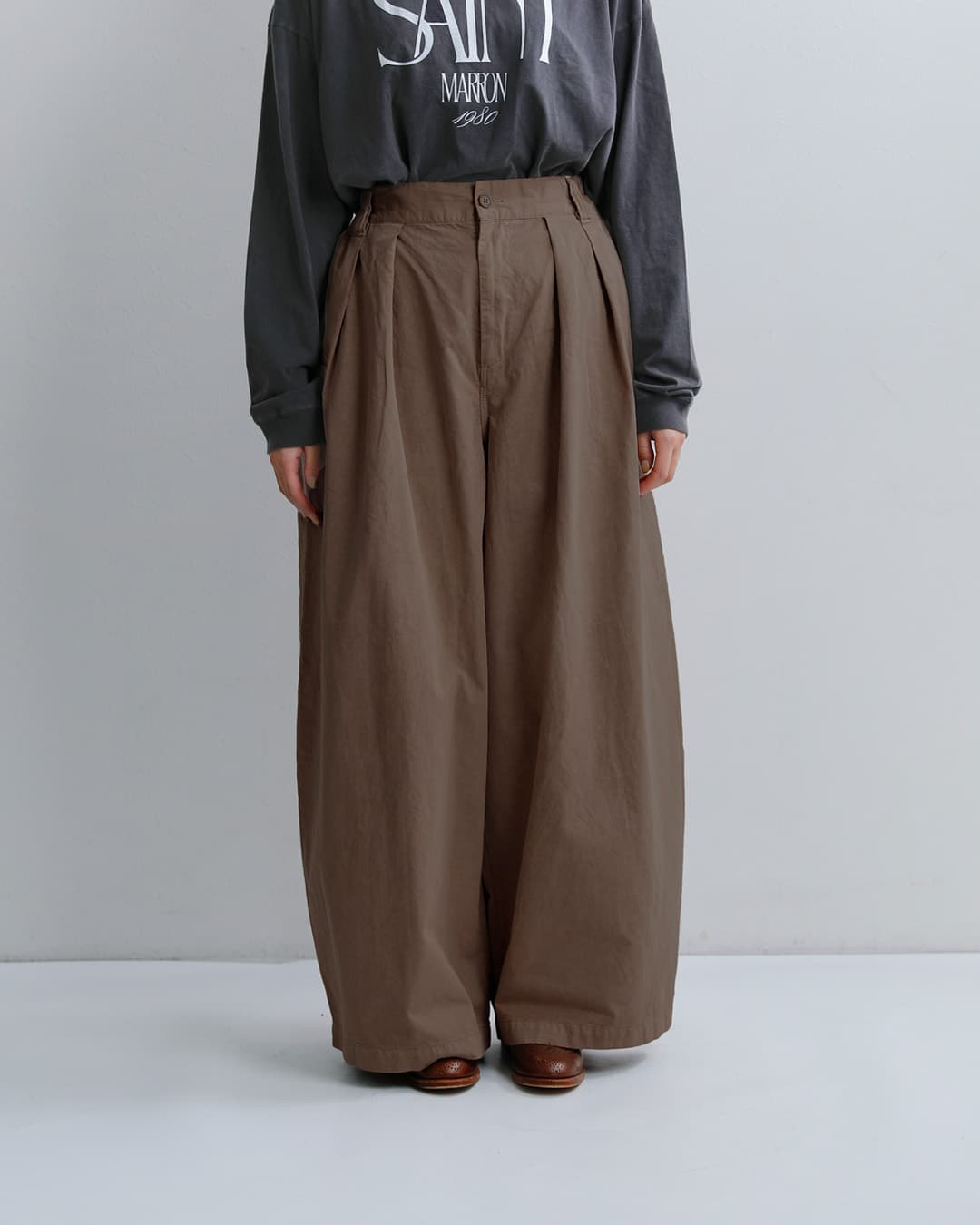 CLOTH ACROSS クロスアクロス コットン ビッグ チノパンツ BIG CHINO