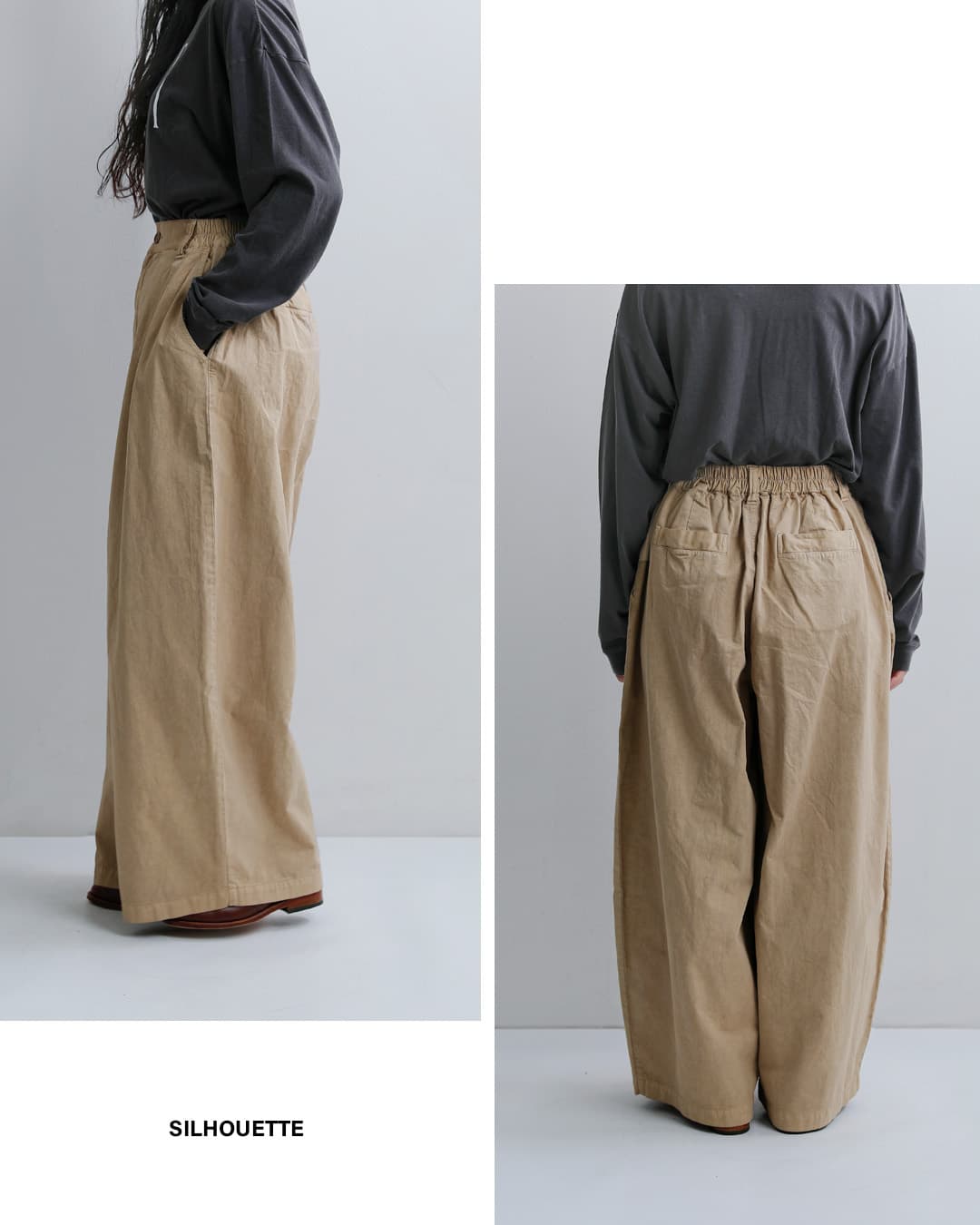 CLOTH ACROSS クロスアクロス コットン ビッグ チノパンツ BIG CHINO