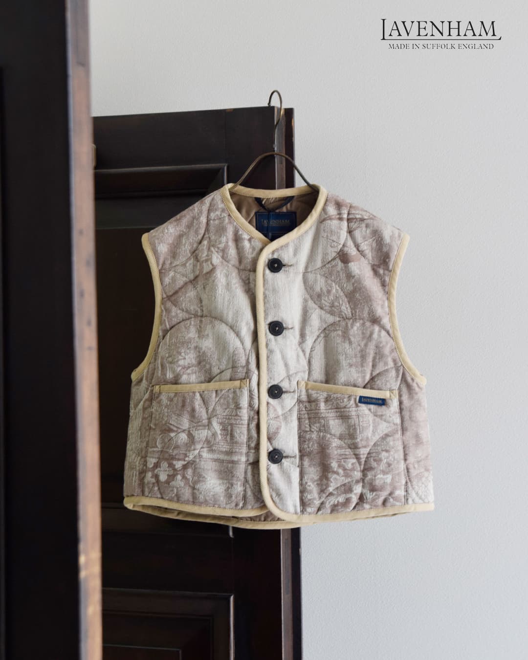 LAVENHAM ラベンハム ジャガード クロップド コクーンジレ Jacquard