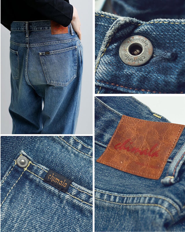 chimala チマラ 12oz セルビッチ デニム バギーパンツ regular cs42