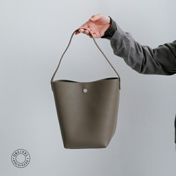 HUMANMADE トートバッグ オリーブグリーン/グレー ORCIVAL オーチバル オーシバル ダブルフェイスレザー ワンハンドル