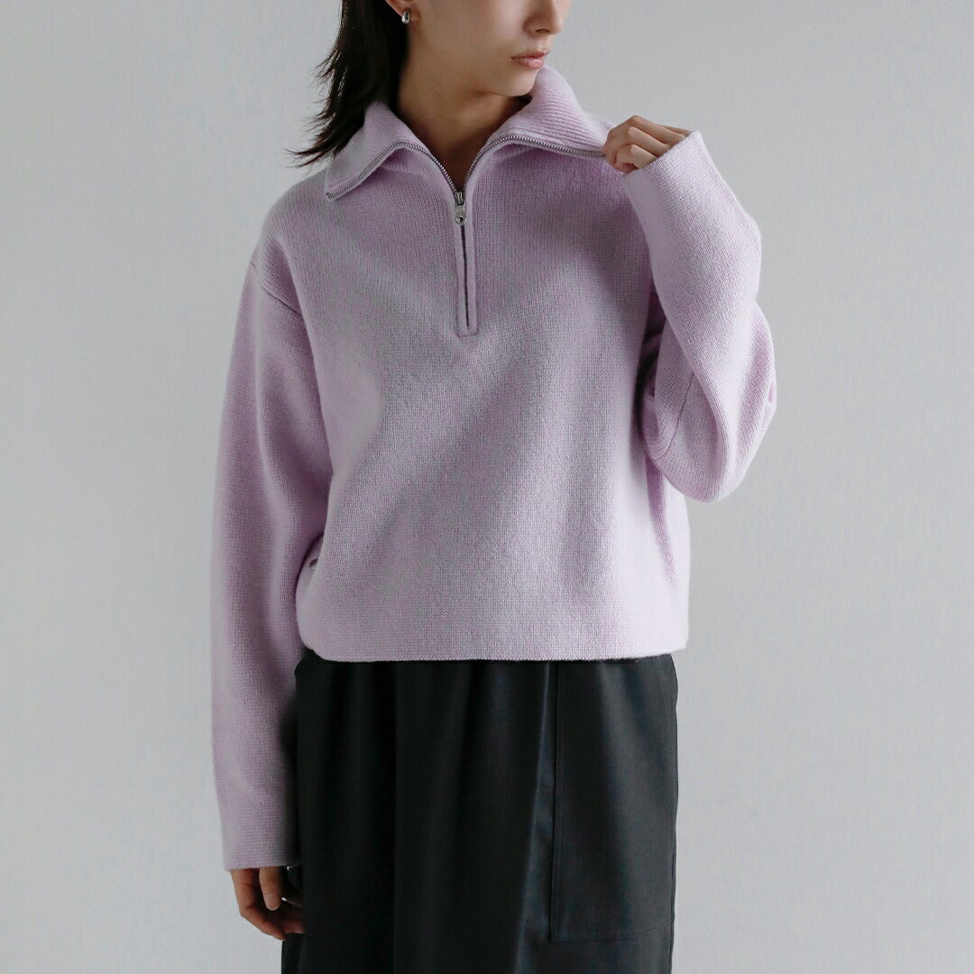ANNUAL アニュアル ウールカシミア ハーフジップ ニット プルオーバー