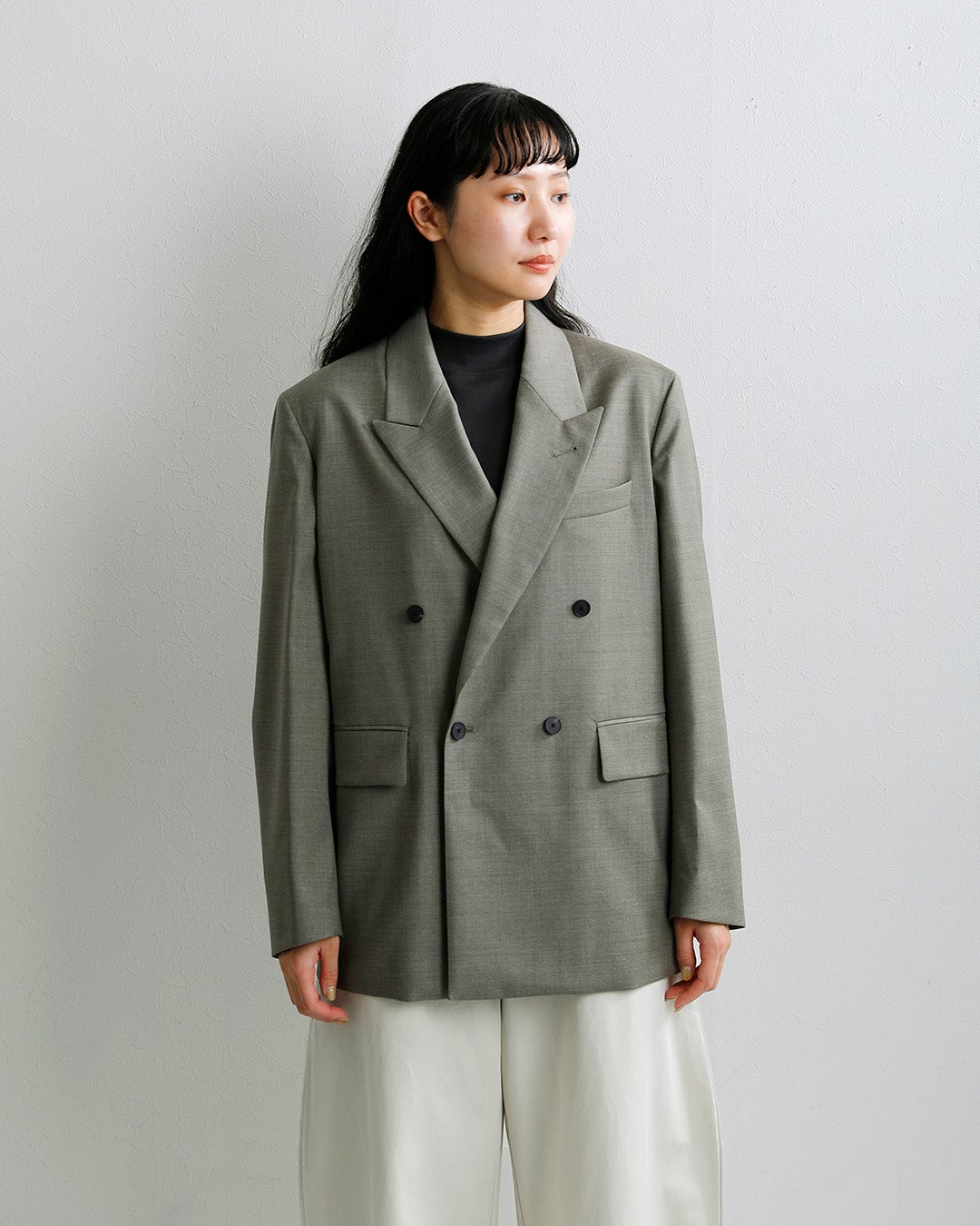 LOEFF ロエフ ウールポプリン ボックスジャケット 8822-2-000006