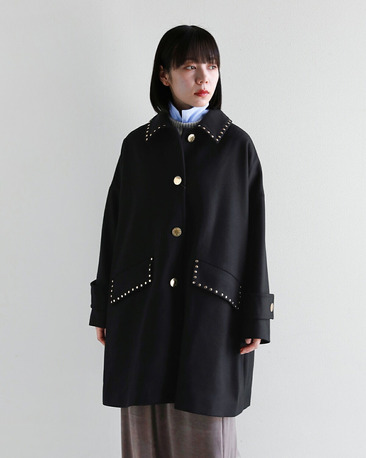 MACKINTOSH マッキントッシュ ハンビー ウールメルトン スタッズ